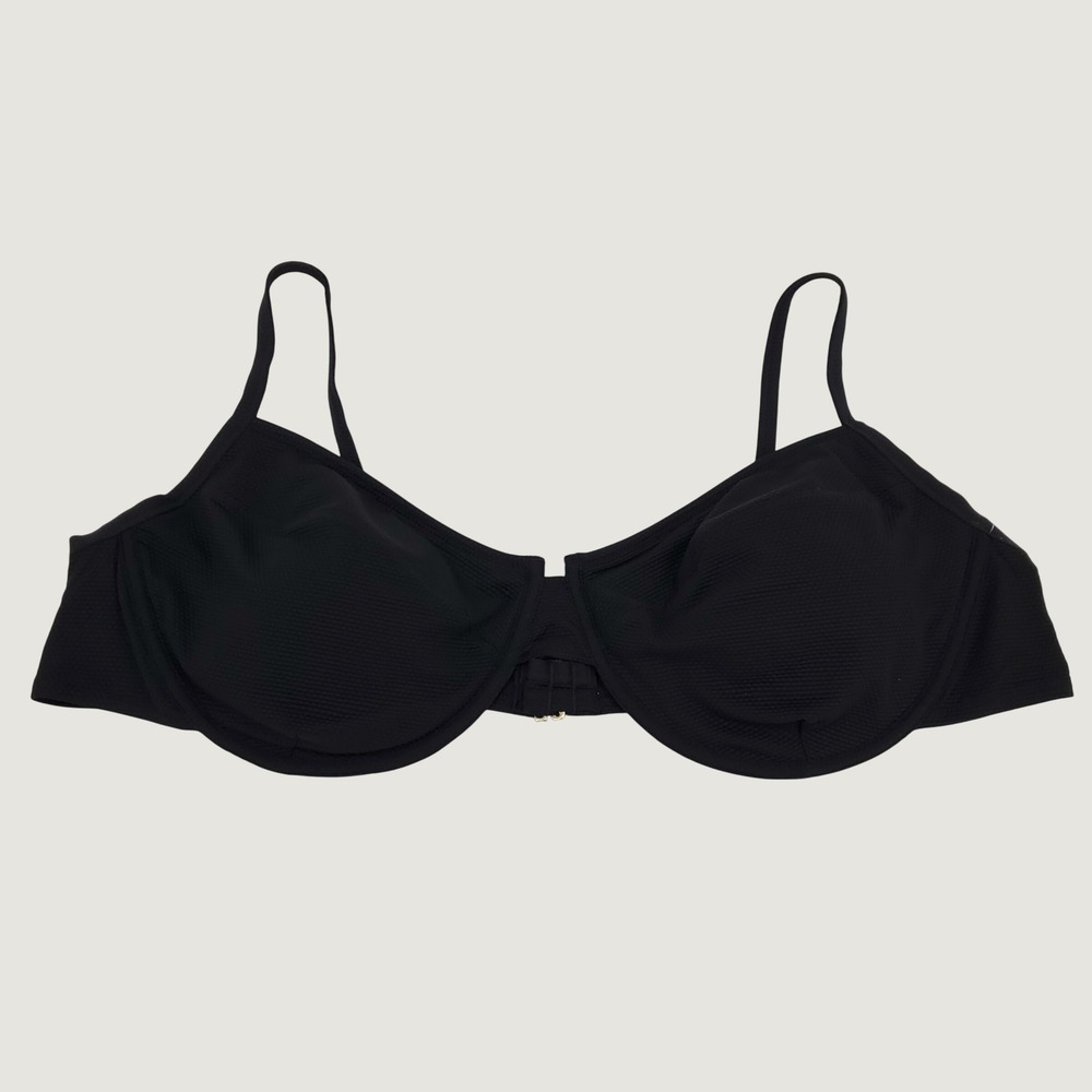 Old Navy Womens 4X Blackjack Textured Underwire Balconette Bikini Top Stretch